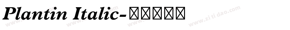 Plantin Italic字体转换